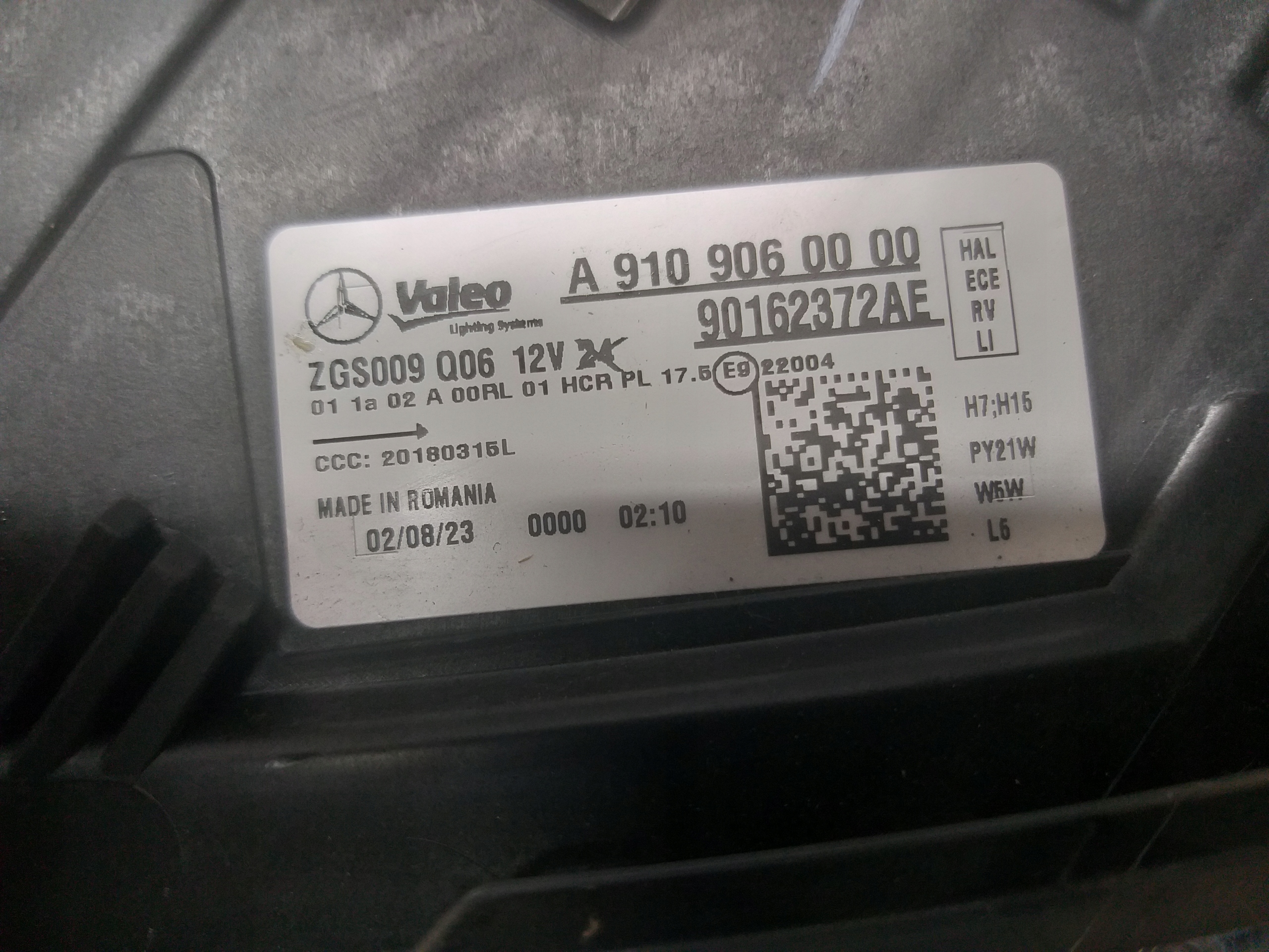 LIGHT FRONT LEFT MERCEDES SPRINTER W907 W910 A9109060000