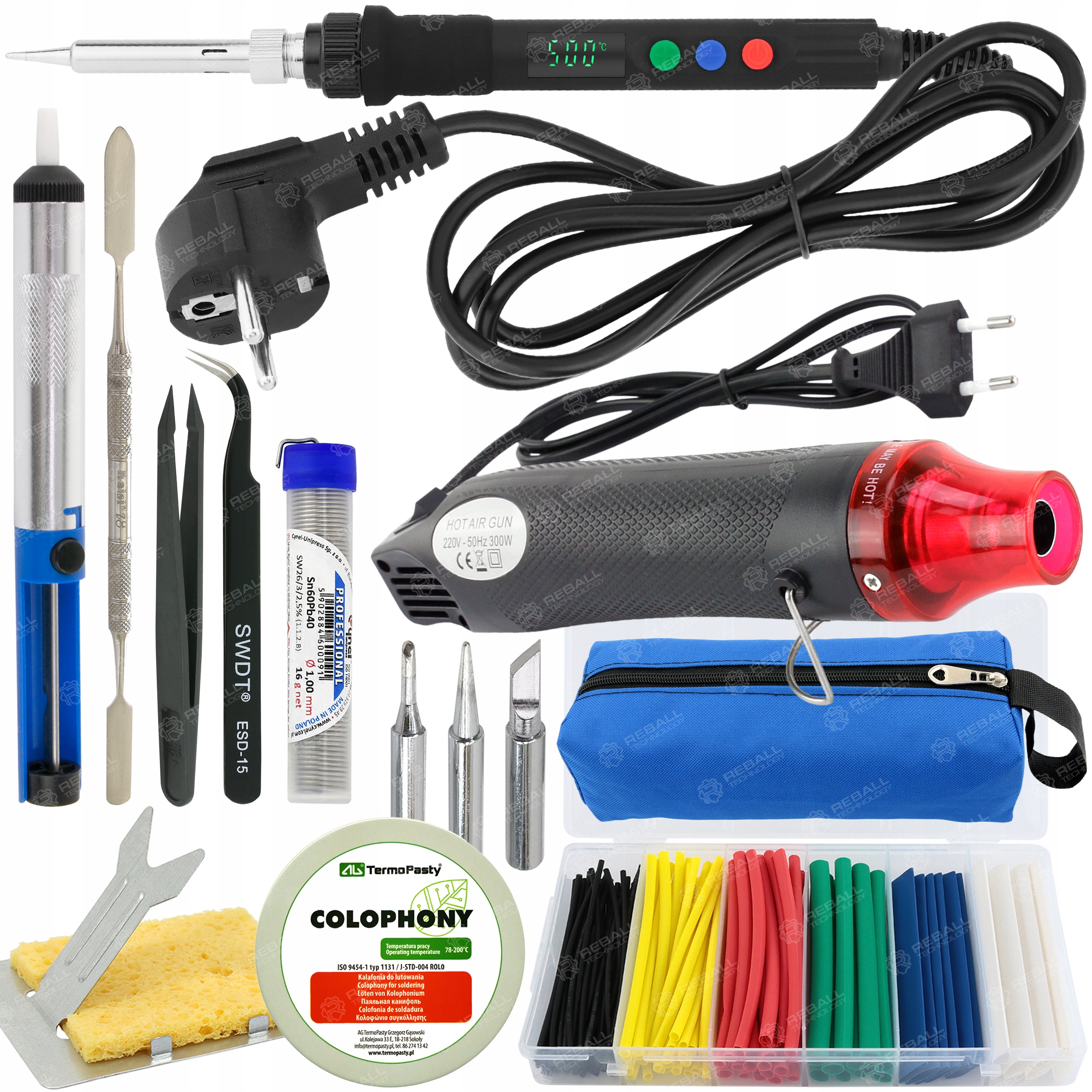 Výkonná Páječka 120W S120A Nová Verze Horkovzdušná Pistole 300W Příslušenství XXL Max