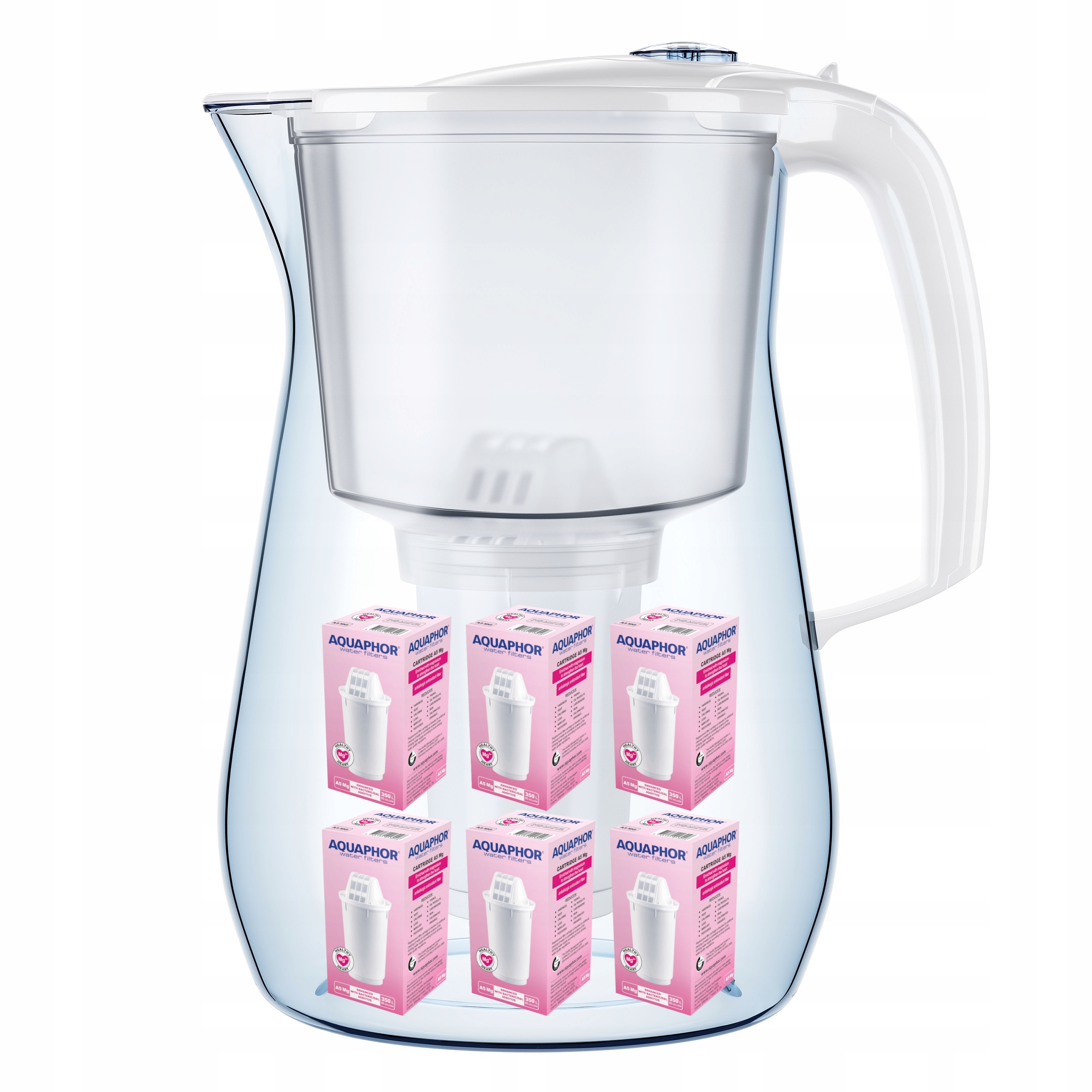 Filtrační konvice Aquaphor Provence 4,2 l 6 patron, bílá