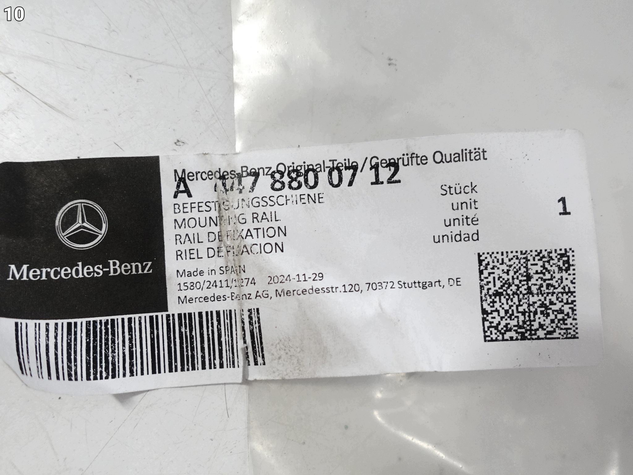 MERCEDES VITO W447 LIFT MOPF 14- support holder W bumper front right