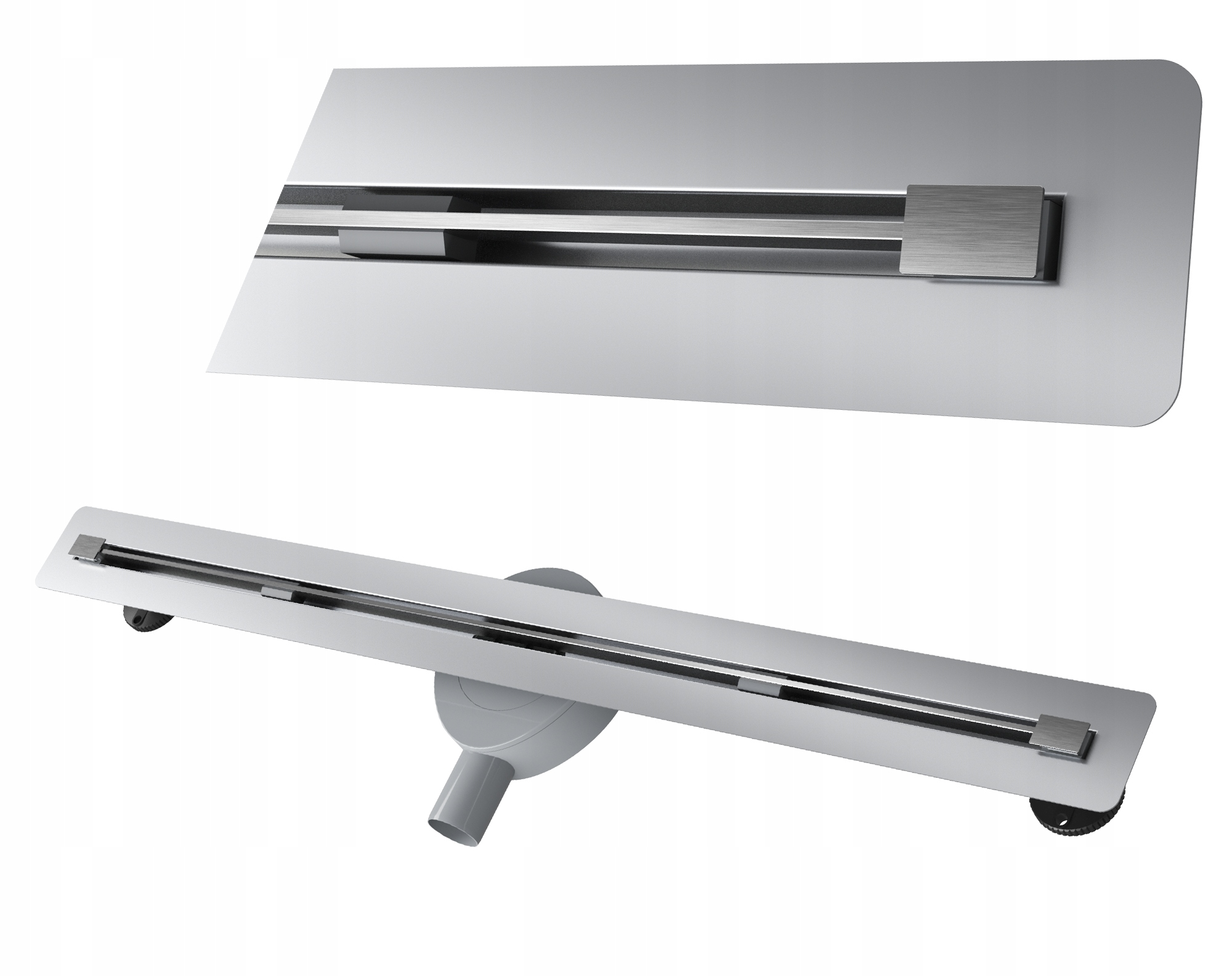 Lineárny Odtok Pod Dlažbu 90 cm Oceľový Sifón Sprchová Vanička Luno Inox