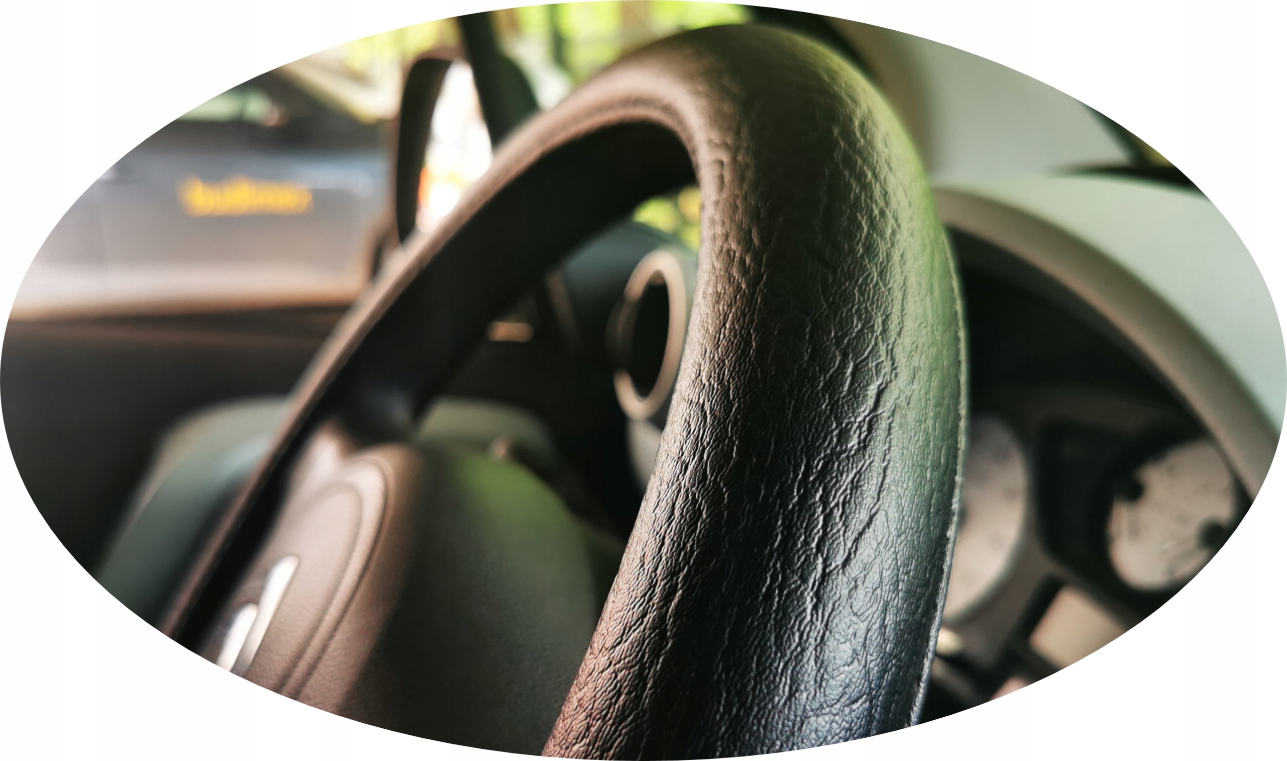 Renault Clio 2 3 4 5 Megane Kadjar Koleos Twingo na kierownice skóra czarna