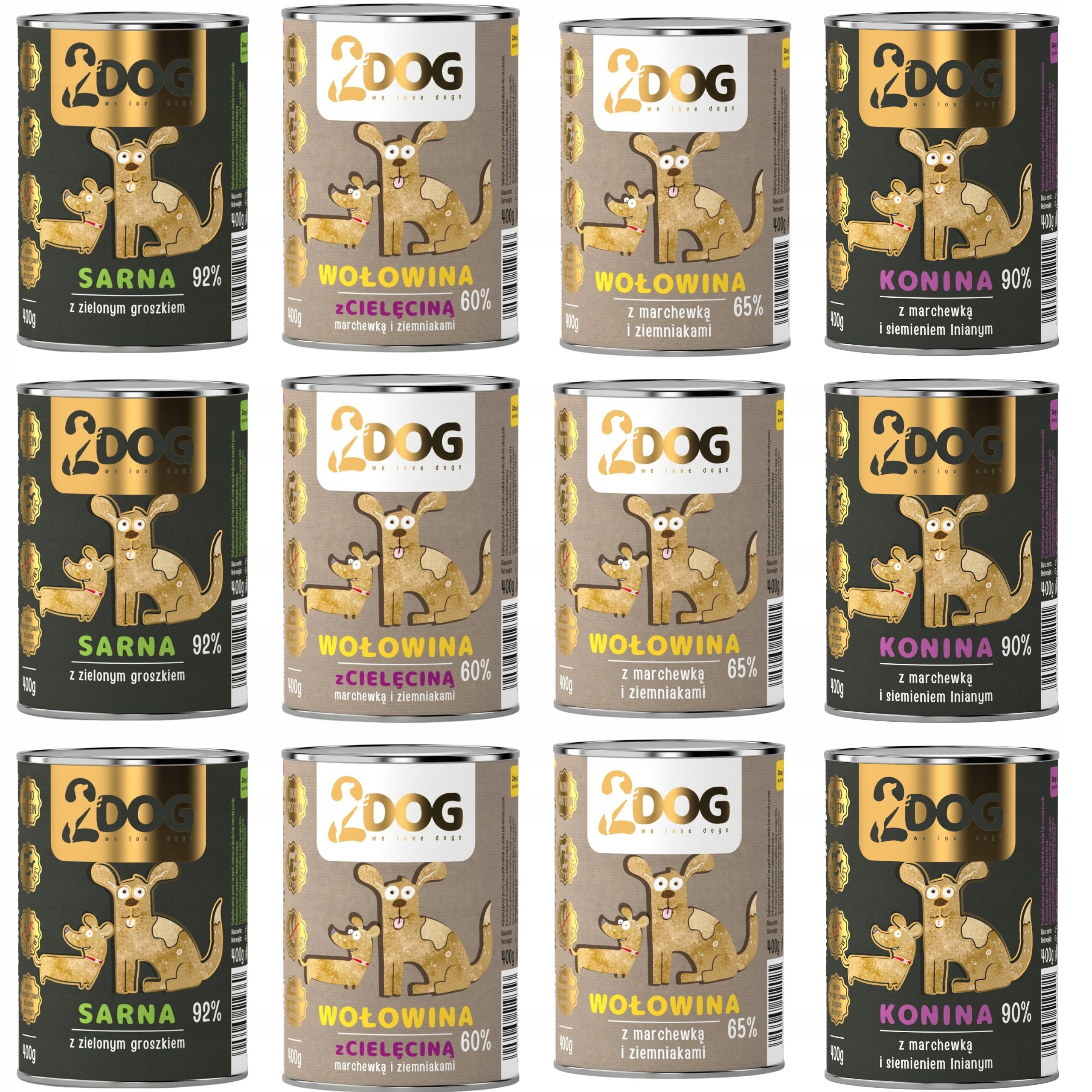 Levně Vlhké krmivo pro psy srnka se zeleným hráškem 400 g MIX Hovězího A Koňského Masa