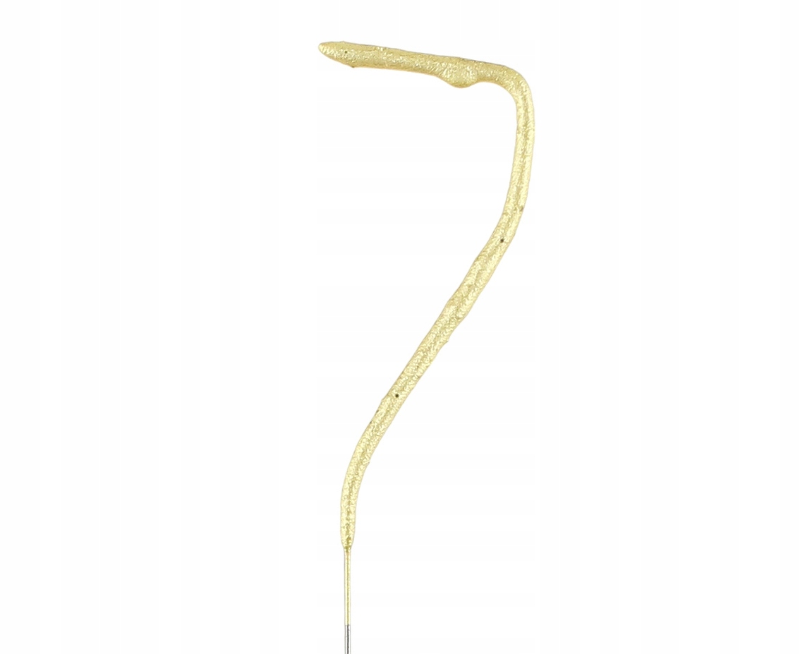 

Zimne Ognie Złota Cyfra cyferka 7 Urodziny na tort