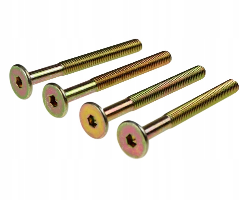 

100x wkręt z łbem walcowym żółty śruba M6x65 mm