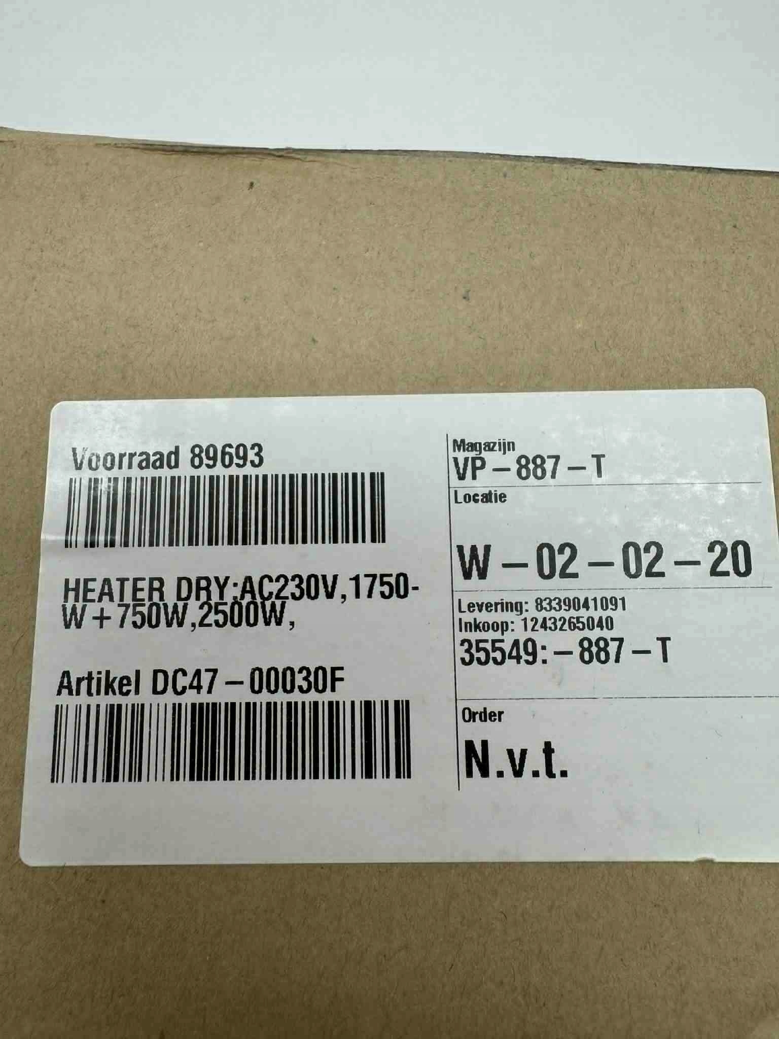 Samsung DC47-00030F grzałka (element grzejny) do suszarek 2500 W