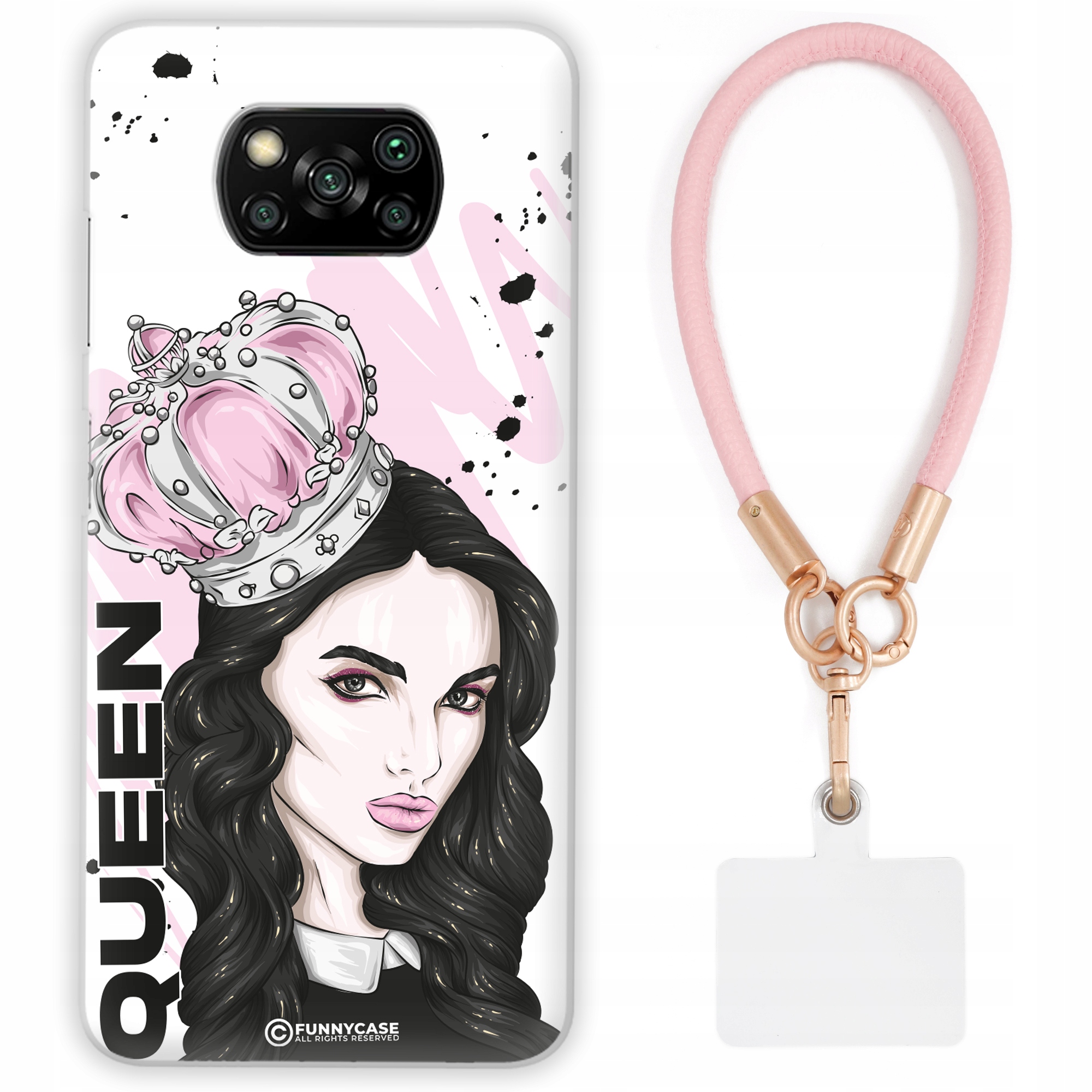 Pouzdro Pro Xiaomi Poco X3 Nfc Case Ženské Bitch Růžové Kožené Vodítko Vzory