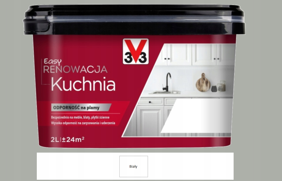 Easy renowacja farba do kuchni odporna na plamy biała 2L V33