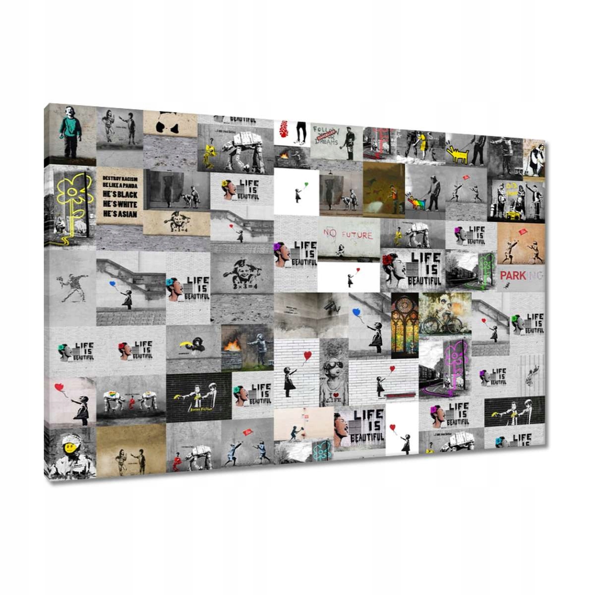 Obrazy 90x60 Banksy Megamix Koláž