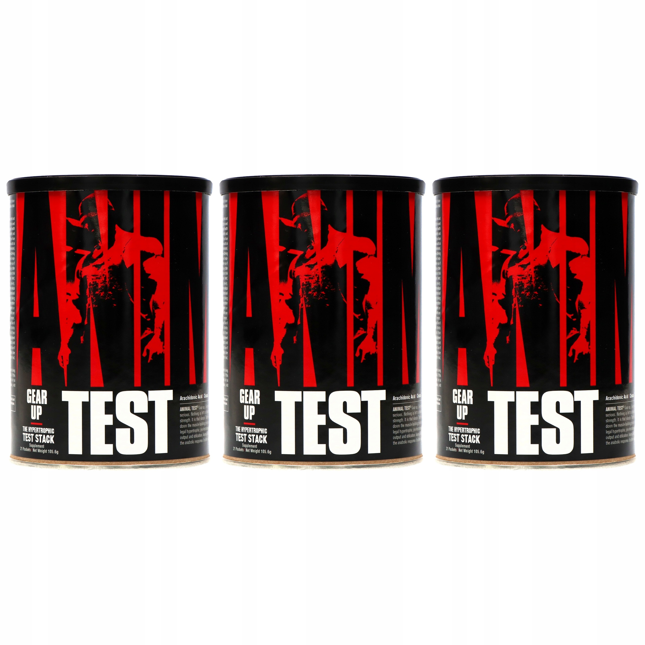 3x Testosteron Booster Animal Test 21 sáčků – pro růst svalů, sílu a libido – Universal