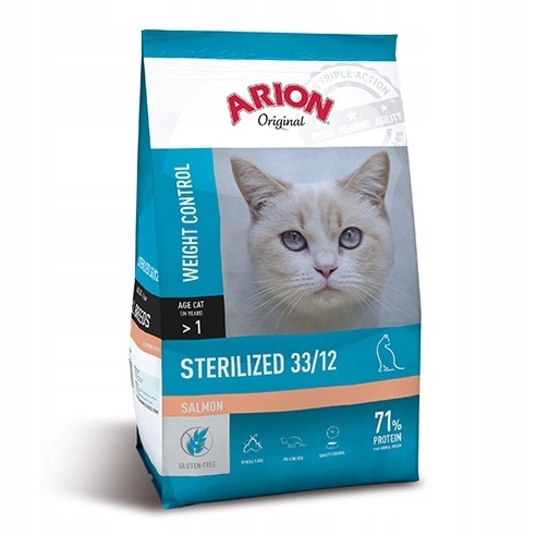 Levně 5X Arion Original Cat Steril Salmon 300g suché krmivo pro sterilizované kočky