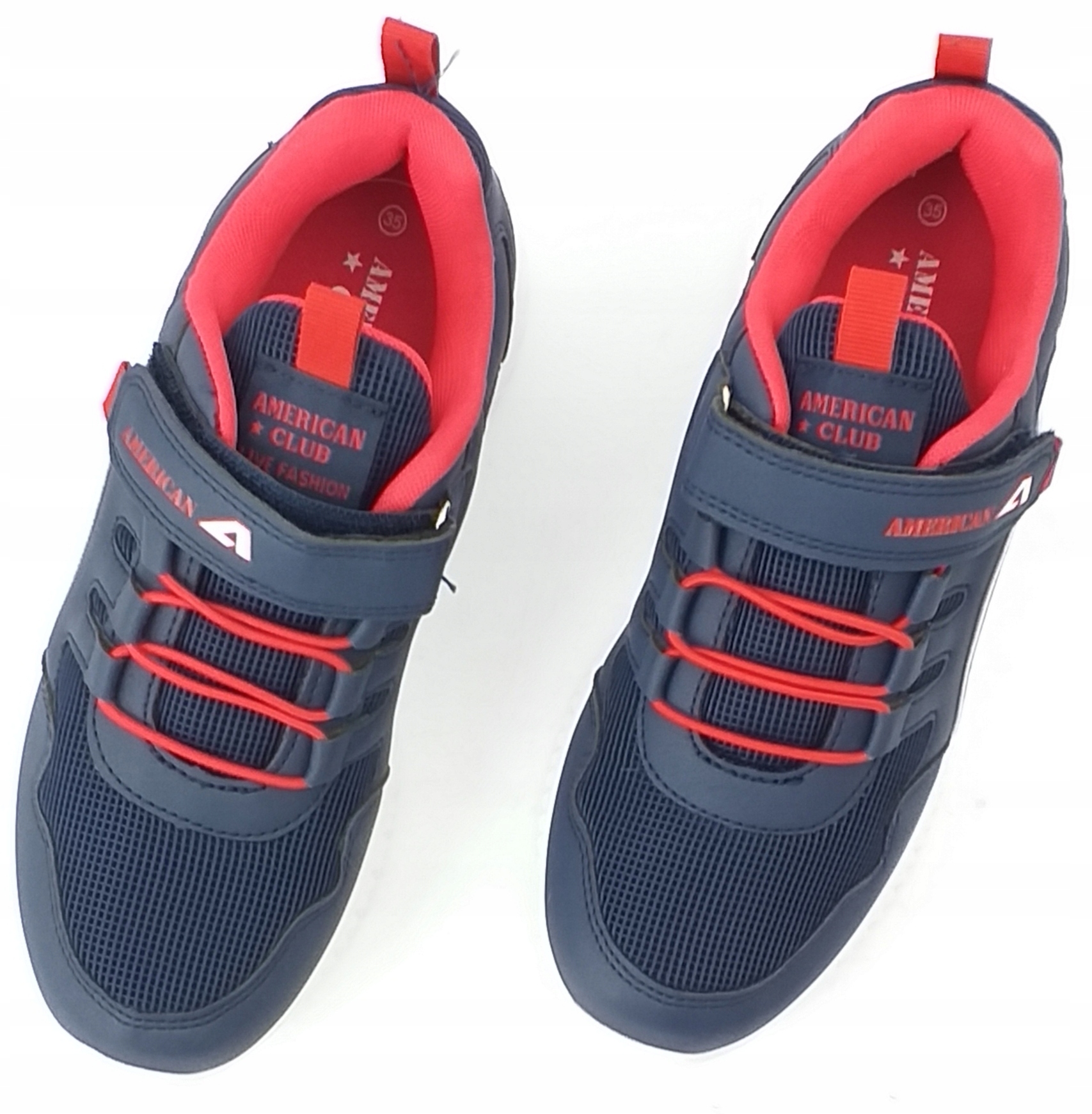 AMERICAN CLUB AA05 BUTY ADIDASY SPORTOWE RZEP 34 Kolor granatowy