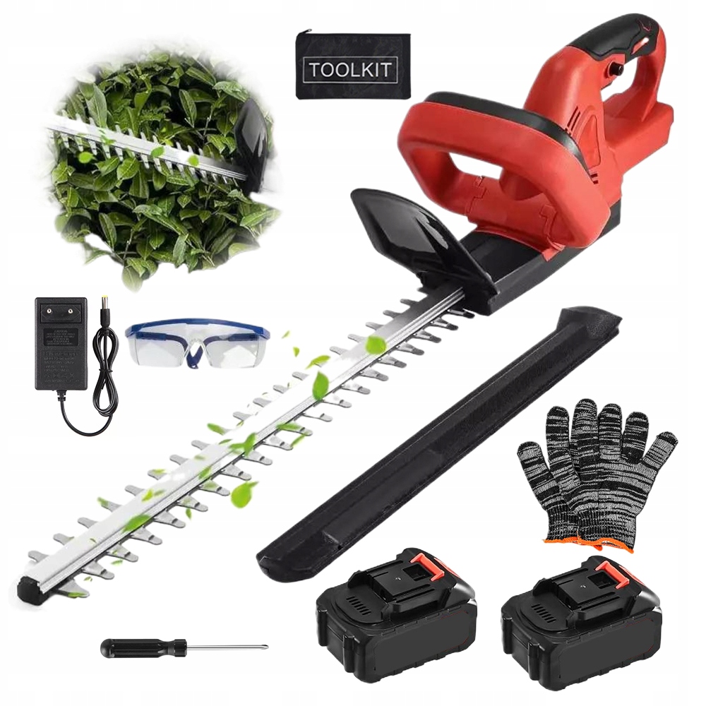 Bezdrátové nůžky na živý plot 21V, 21", sada s 2 bateriemi