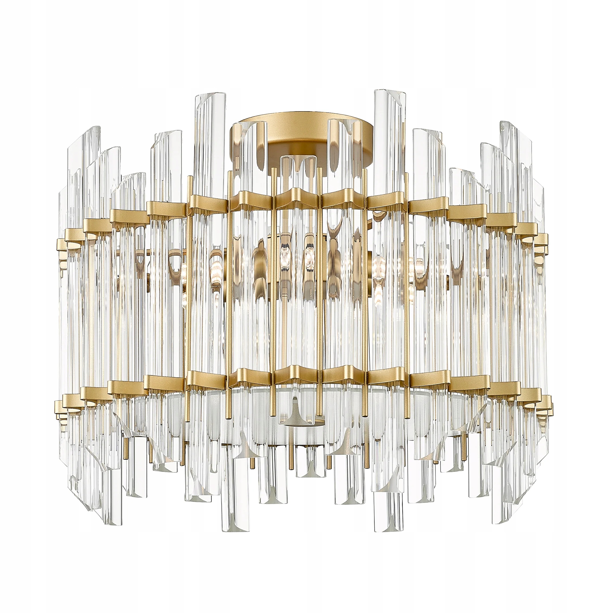 Zuma Line Kryštálová stropná lampa Alexandria zlatá 6xG9