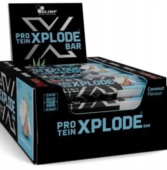 Baton Wysokobiałkowy Olimp Protein Xplode Bar Smak Kokosowy 40 g (25 sztuk)