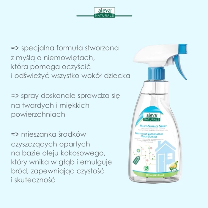 Aleva Spray do Dezynfekcji Powierzchni WEGAŃSKI EAN (GTIN) 624721378059