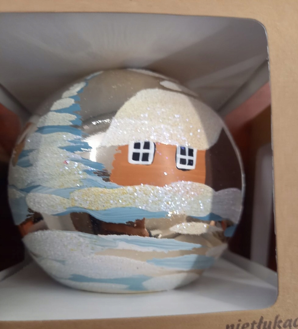 bombka dekorowana 10cm ornament | D01100 — 9