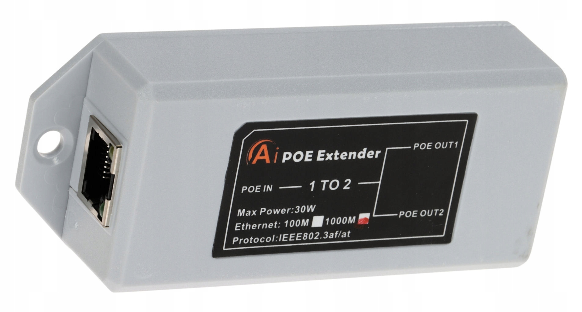 EXTENDER ETHERNET + PoE 2 WYJŚCIA