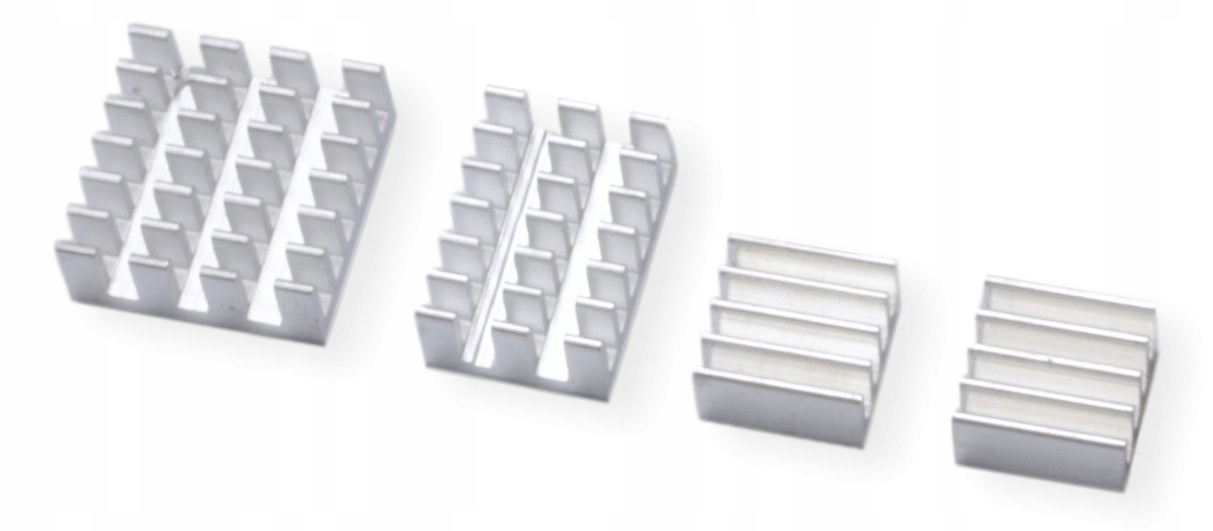 

Zestaw 4 szt. radiatorów alu. do Raspberry Pi 4B