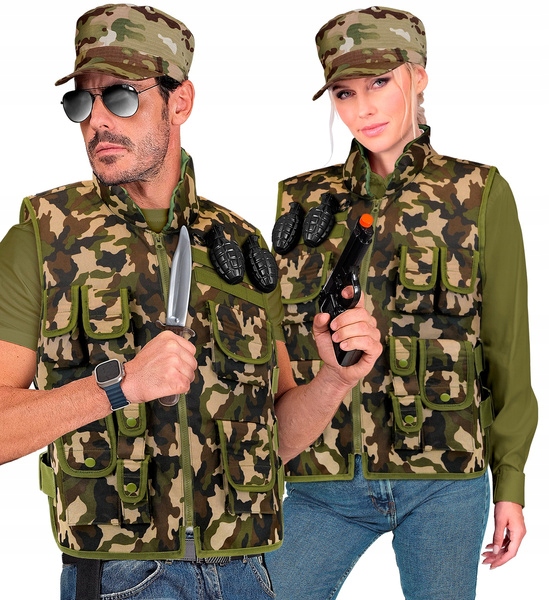 Taktická Vojenská Vesta Maskáčový Doplňky Ke Kostýmu Karneval L/XL
