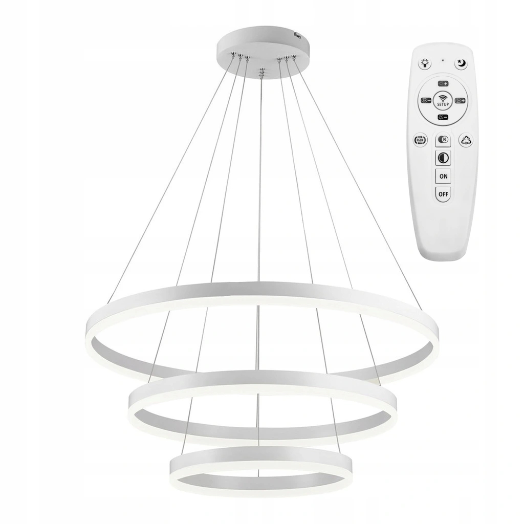 

Lampa Wisząca Żyrandol Ringi Plafon Led 20-40-60
