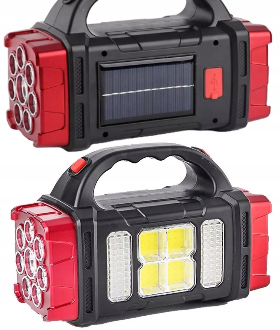 MOCNA LATARKA SOLARNA AKUMULATOROWA LAMPA LED COB EAN (GTIN) 0642613428330
