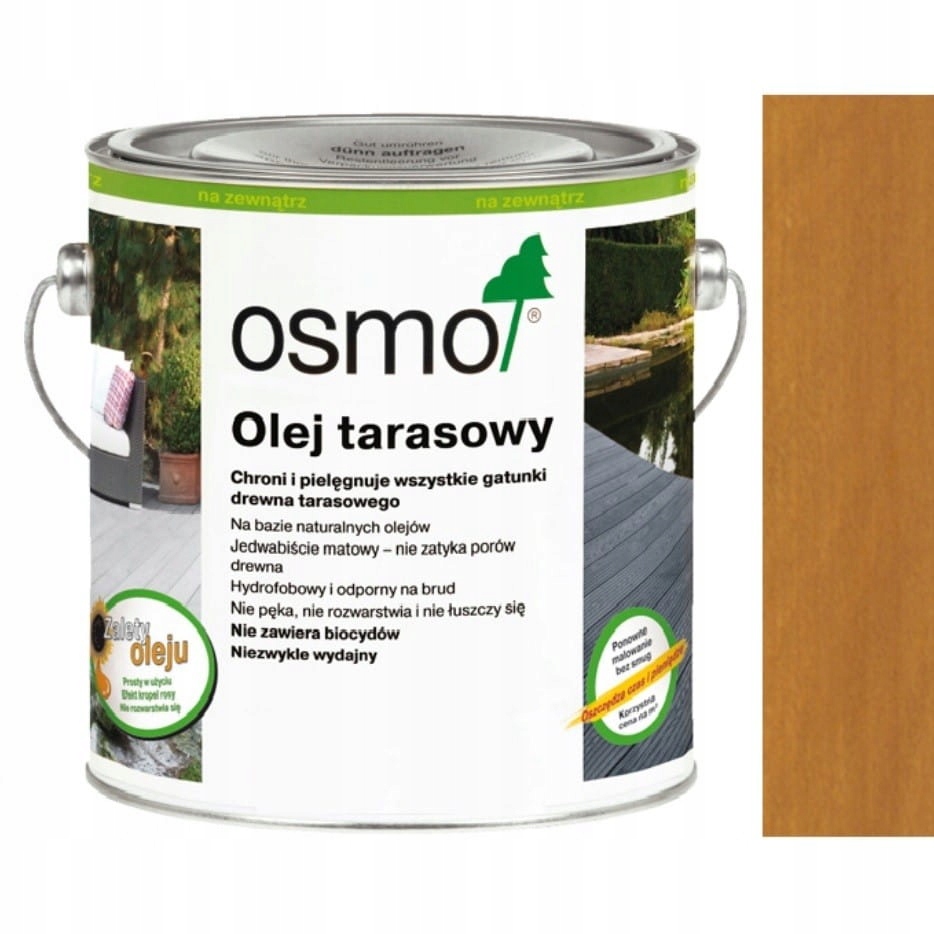 Osmo Olej tarasowy drewna 013 2,5 l garapa specjalny wodoodporny stonowany