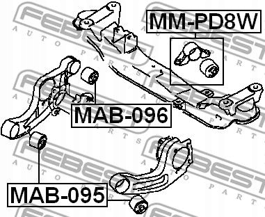 TULEJA MOCOWANIA DYFERNENCJAŁU MAB-096 FEBEST Producent części Febest
