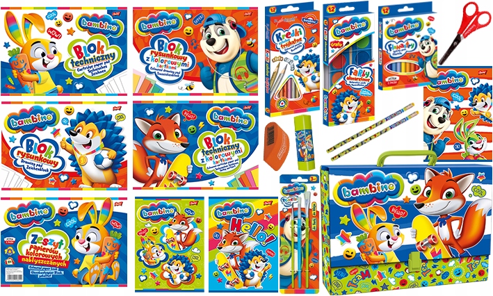 

Zestaw Art Szkolnych Wyprawka Teczka 18 El Bambino