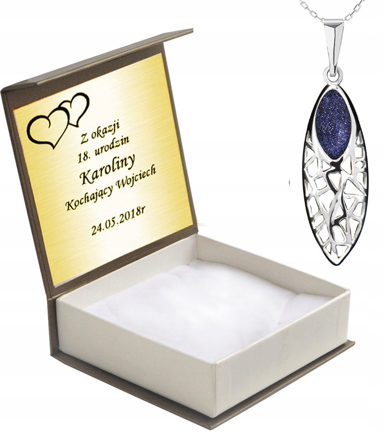 

Wisiorek Srebrny Ażurowy Z Nocą Kairu Łańcuszek