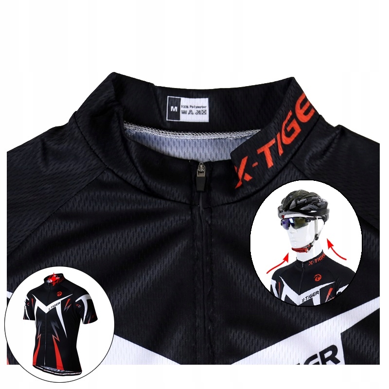 KOSZULKA ROWEROWA KOLARSKA MĘSKA Z KRÓTKIM RĘKAWEM PRZEWIEWNA X-TIGER 4XL Model KOSZULKA ROWEROWA KOLARSKA MĘSKA Z KRÓTKIM RĘKAWEM