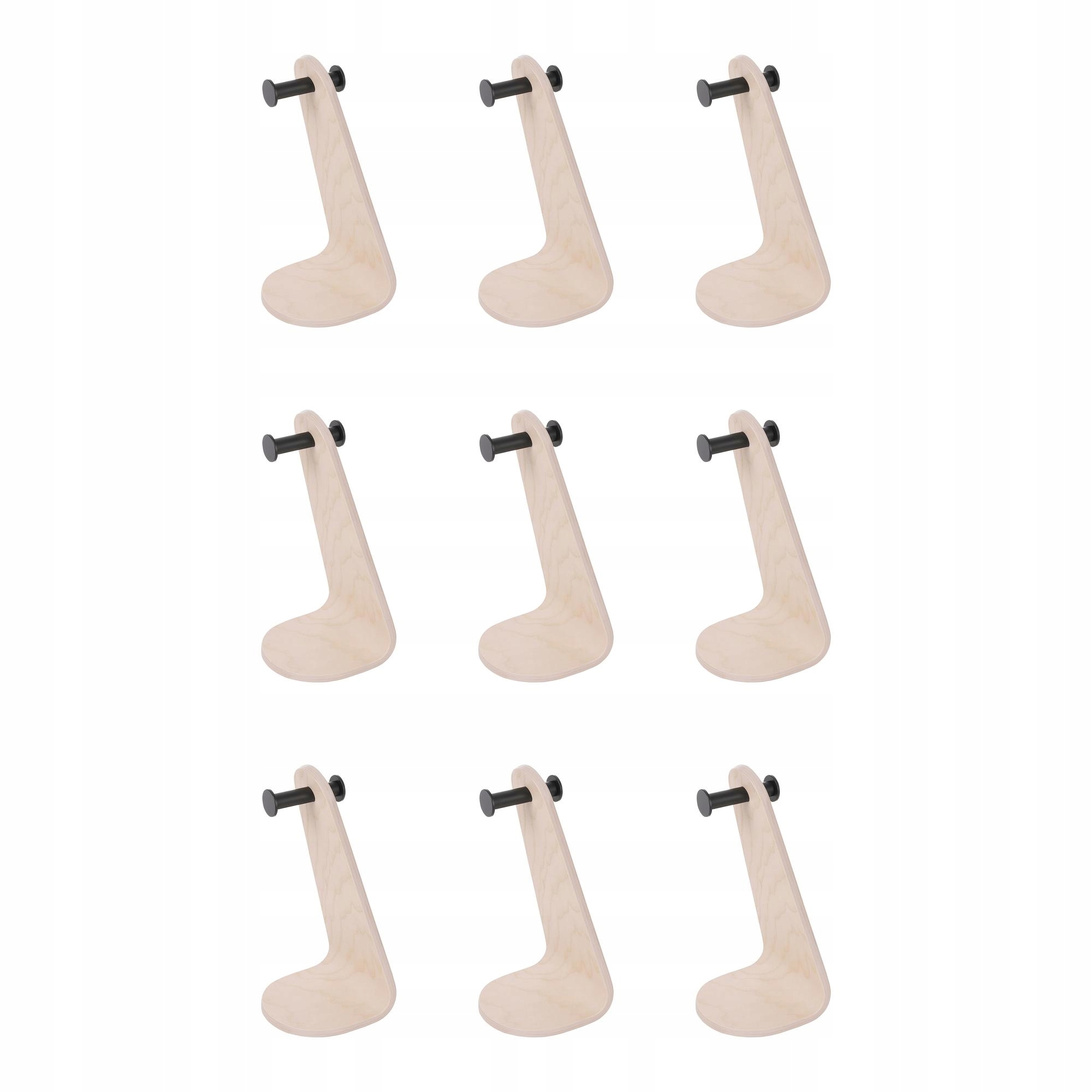 9 ks Stojan na sluchátka Lanespelare, jasanová dýha