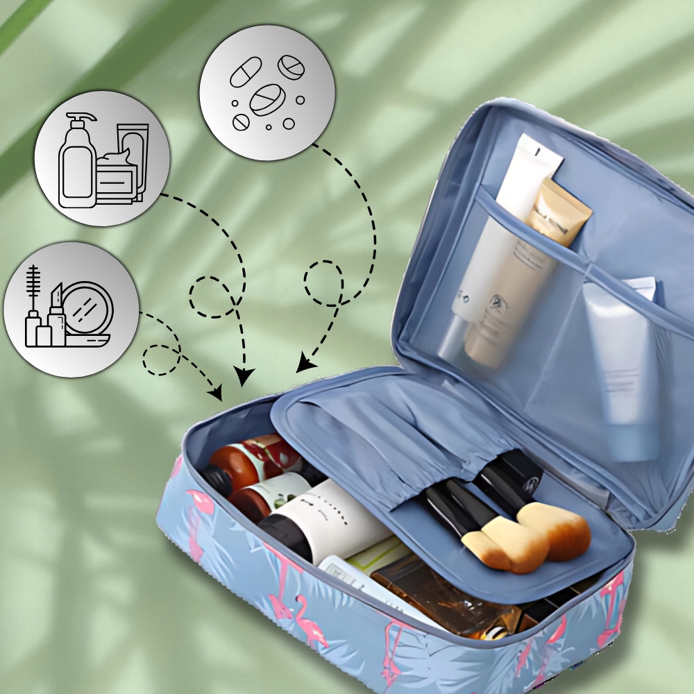 Kuferek kosmetyczka wodoodporna torebka organizer na kosmetyki podróżny Materiał dominujący syntetyk