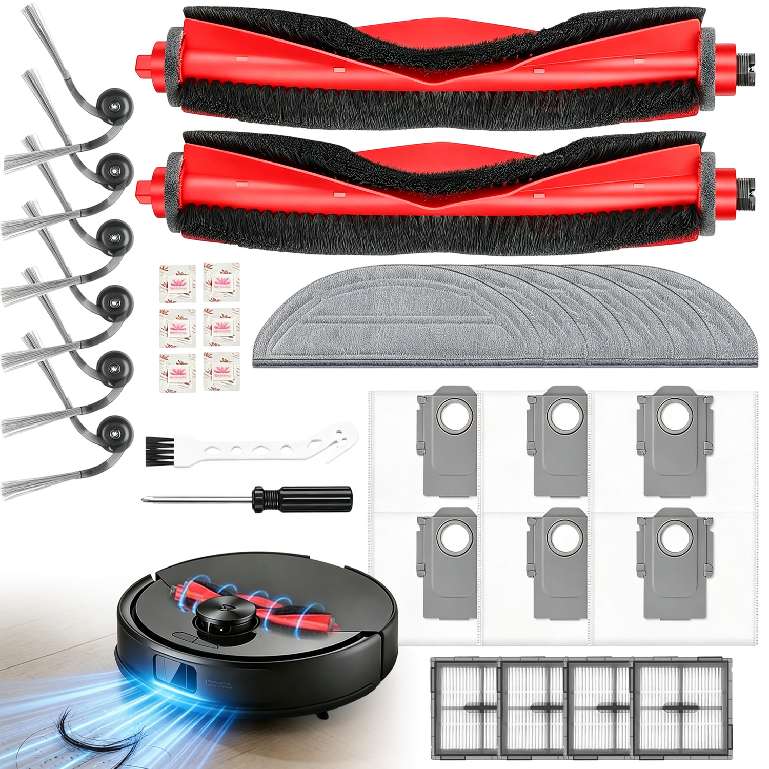 Set hlavní kartáč filtry mopy sáčky boční kartáče pro Roborock Q10 S5