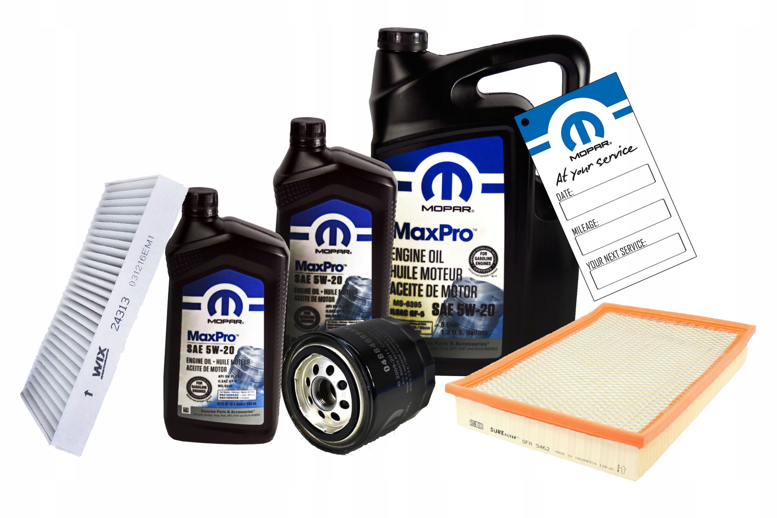 Olej MOPAR 5W20 7L + filtry RAM 5.7 2008-2013