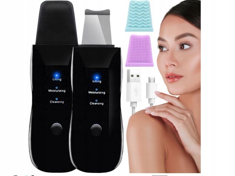 PEELING KAWITACYJNY 5w1BEZPRZEWODOWY PRZENOŚNY OCZYSZCZANIE TWARZY NAKŁADKI