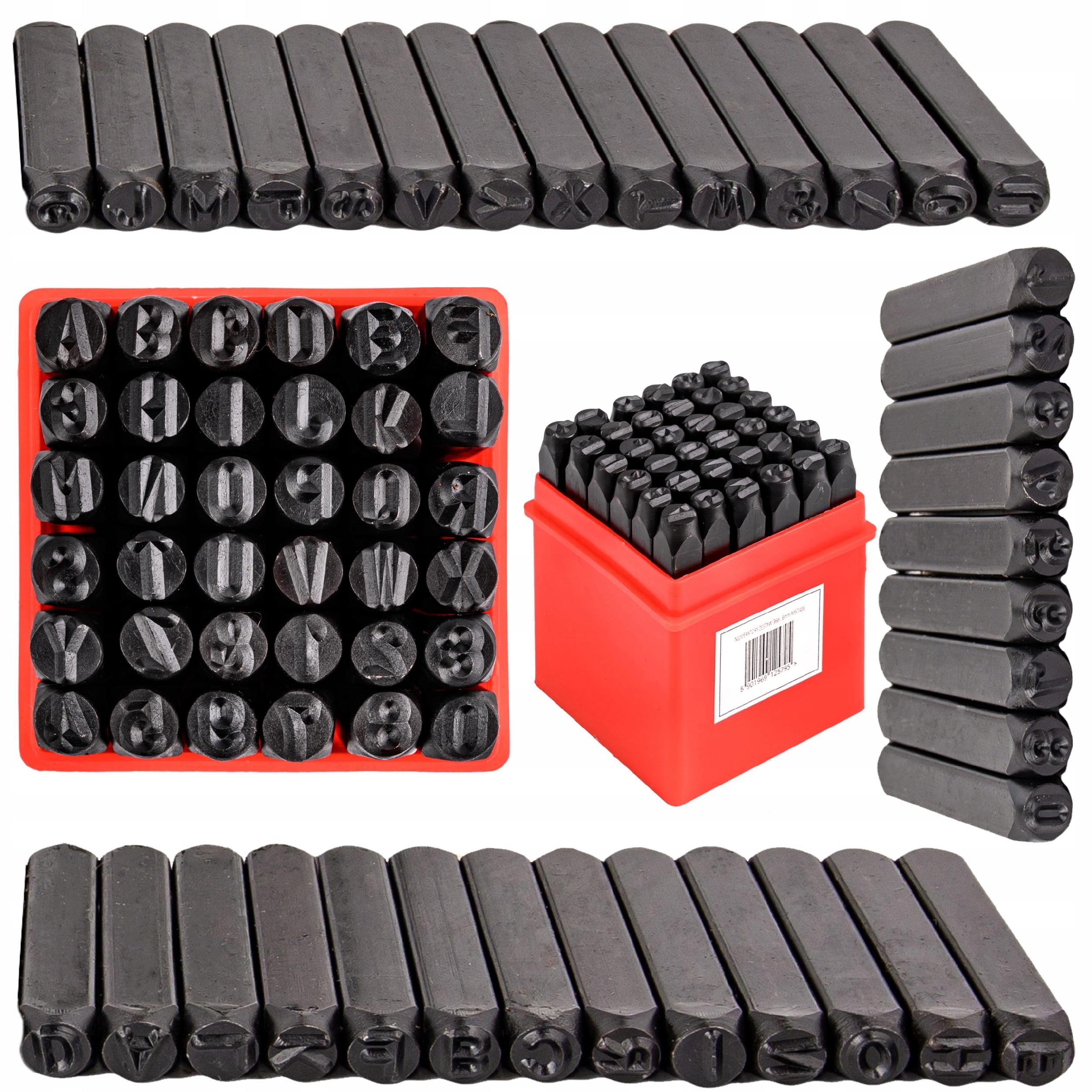 Znaczniki Numeratory 36 Numerator Litery Cyfry 6mm