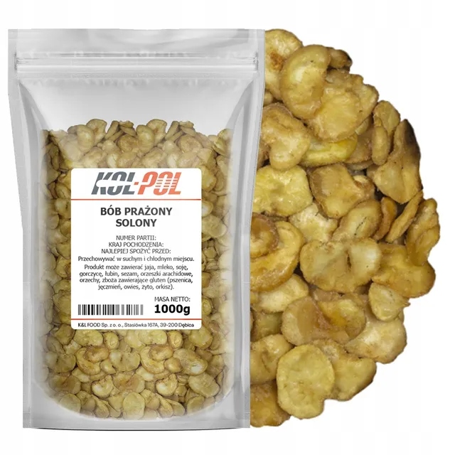 Pražený Bob Bob Solený 1kg Chipsy z bobu křupavé Slaná svačinka Kol-Pol