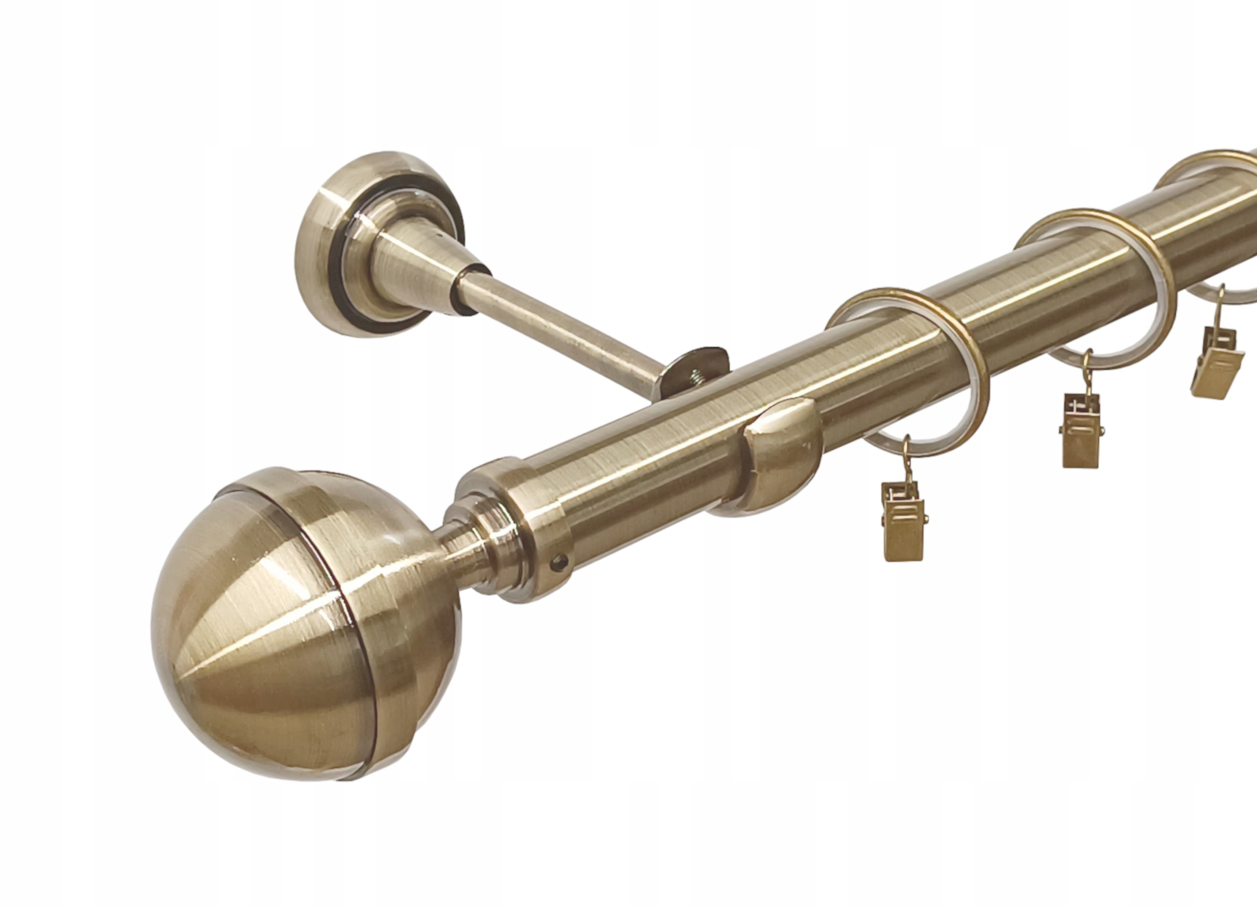 Garnýž Jednoduchý Kovový barva zlato antik mix hrotů 25 mm 280 cm