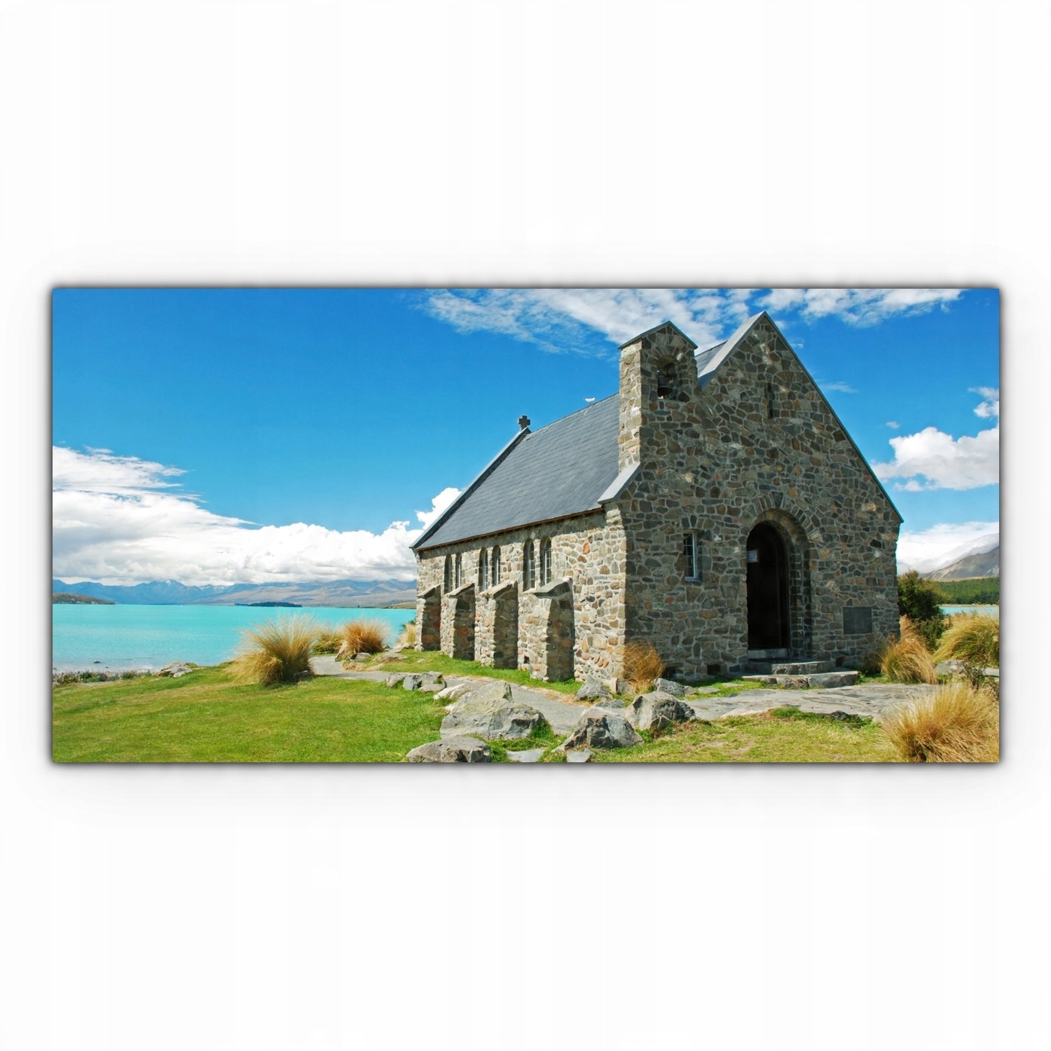 

Canvas na ramie na ścianę 100x50 Kościół Jezioro