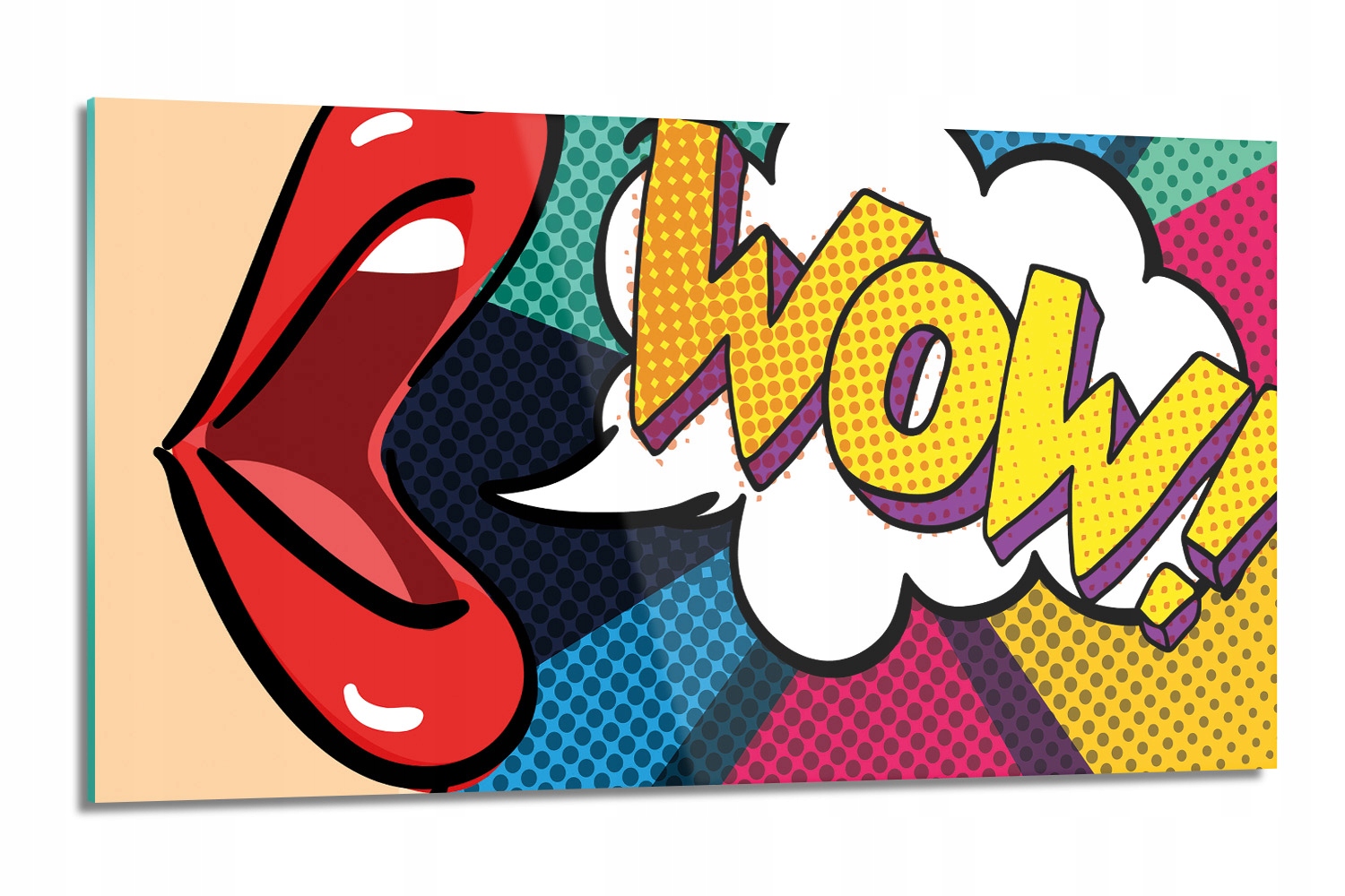 dekor Ústa pop art komiks dekor 120x60 lacobel