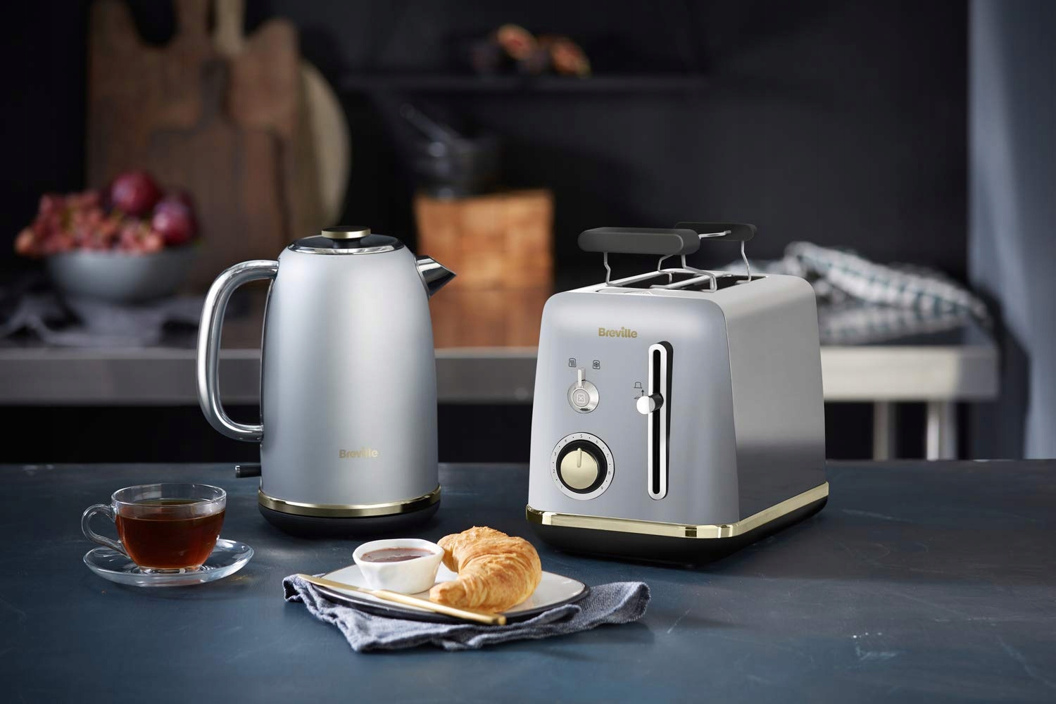 BREVILLE Toster Na 2 Kromki Mostra Srebrny Złote Akcenty — miniatura 8