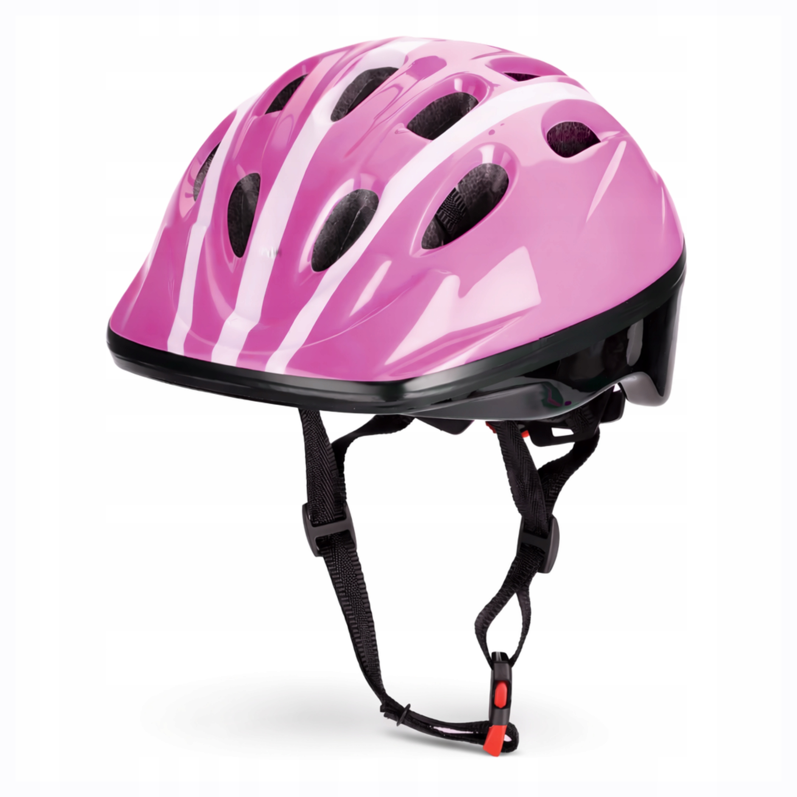 Kask Rowerowy Dziecięcy dla Dziewczynki 48 - 54 cm Różowy Rozmiar M