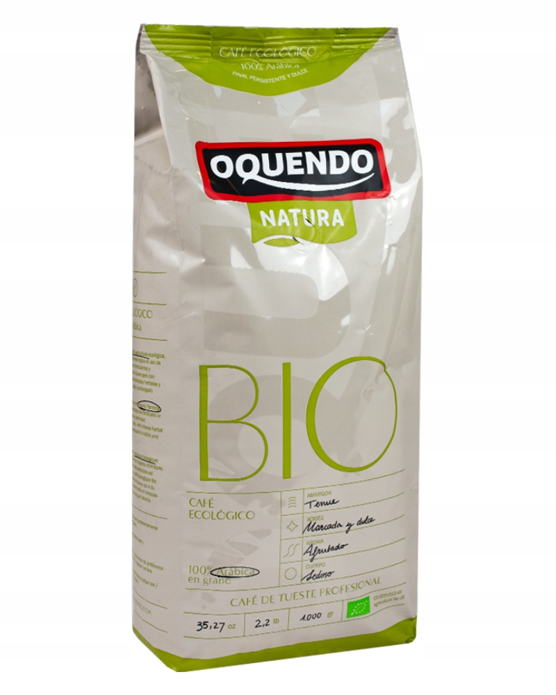 Levně Káva zrnková Oquendo Bio 100% Arabica 1 kg Dárek videokniha s recepty