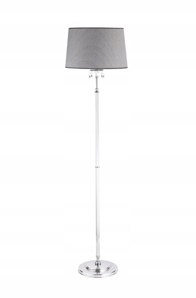 Egida klasyczna lampa podłogowa abażur chromowana 1609
