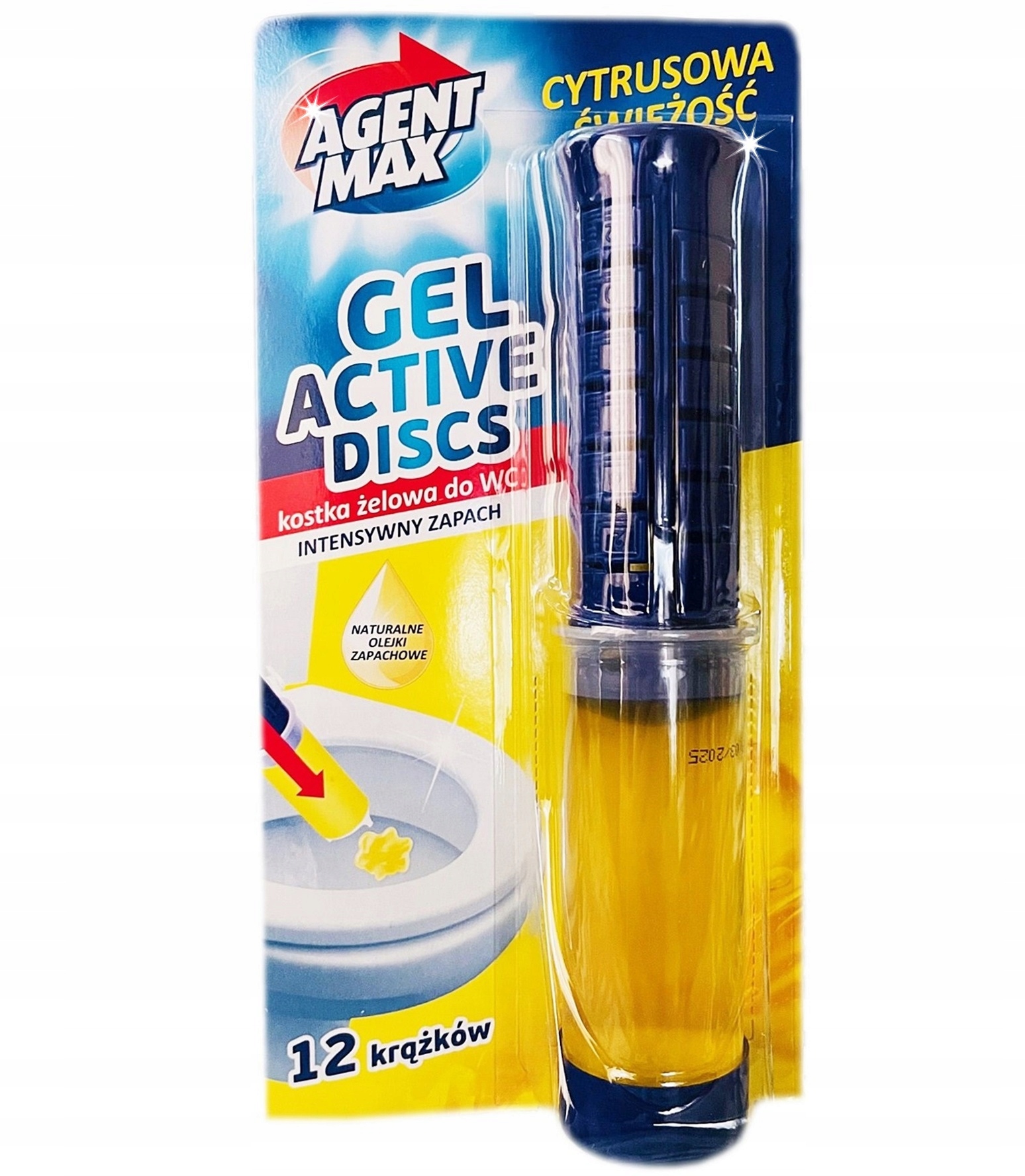 

Kostka Żelowa Wc Agent Max 75ml 12 Krążków Cytrus