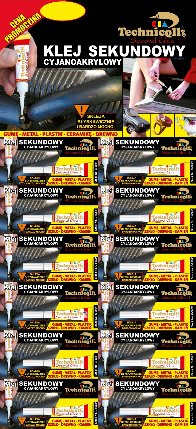 

Klej cyjanoakrylowy sekundowy Technicqll 2g x12