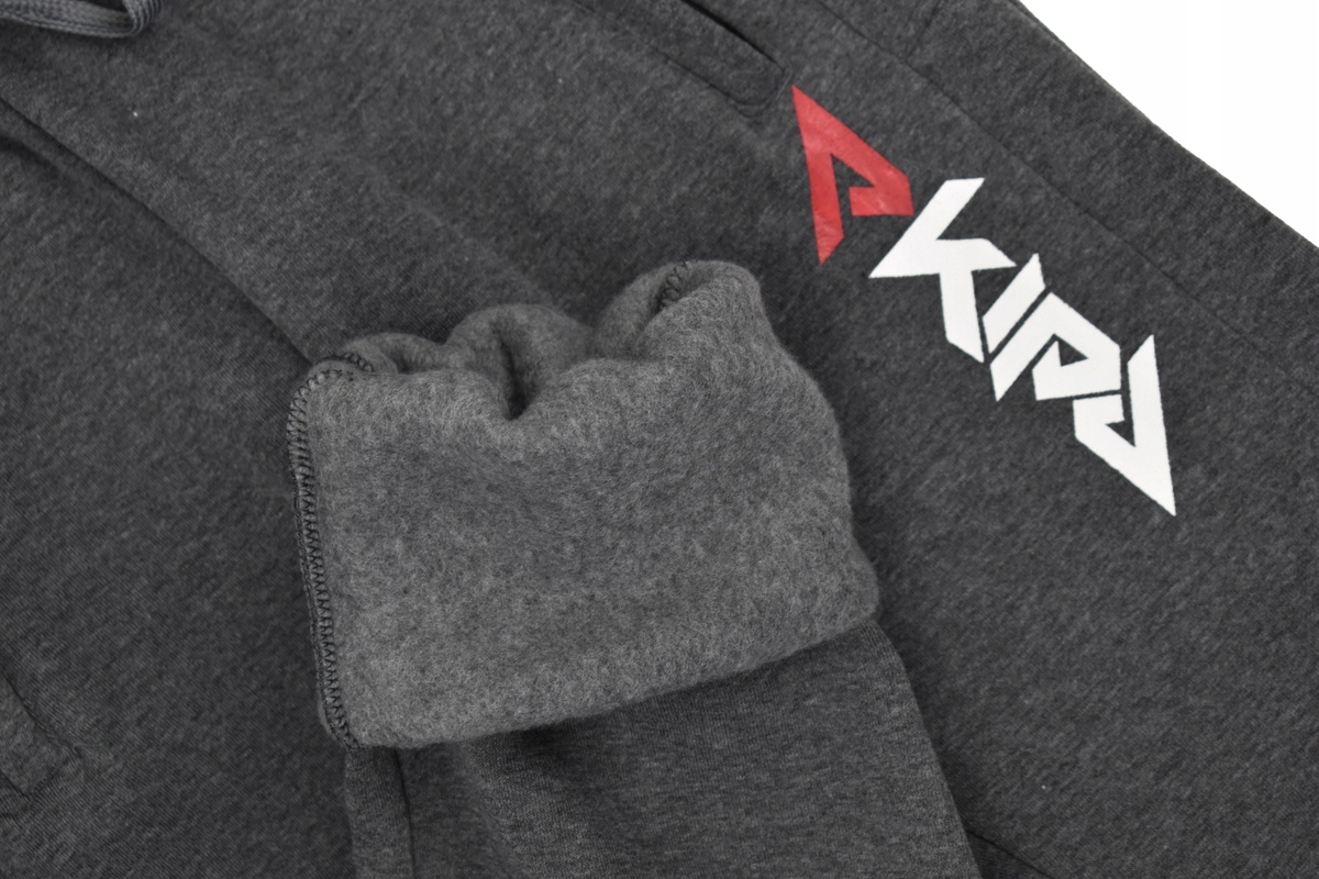 PERFECT Grube Szare SPODNIE Dresowe Ocieplane - 158 Marka Inna marka