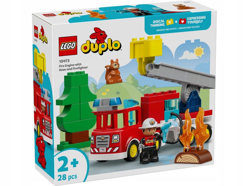 Lego 10473 Duplo Hasičský vůz s hadicí a hasičem