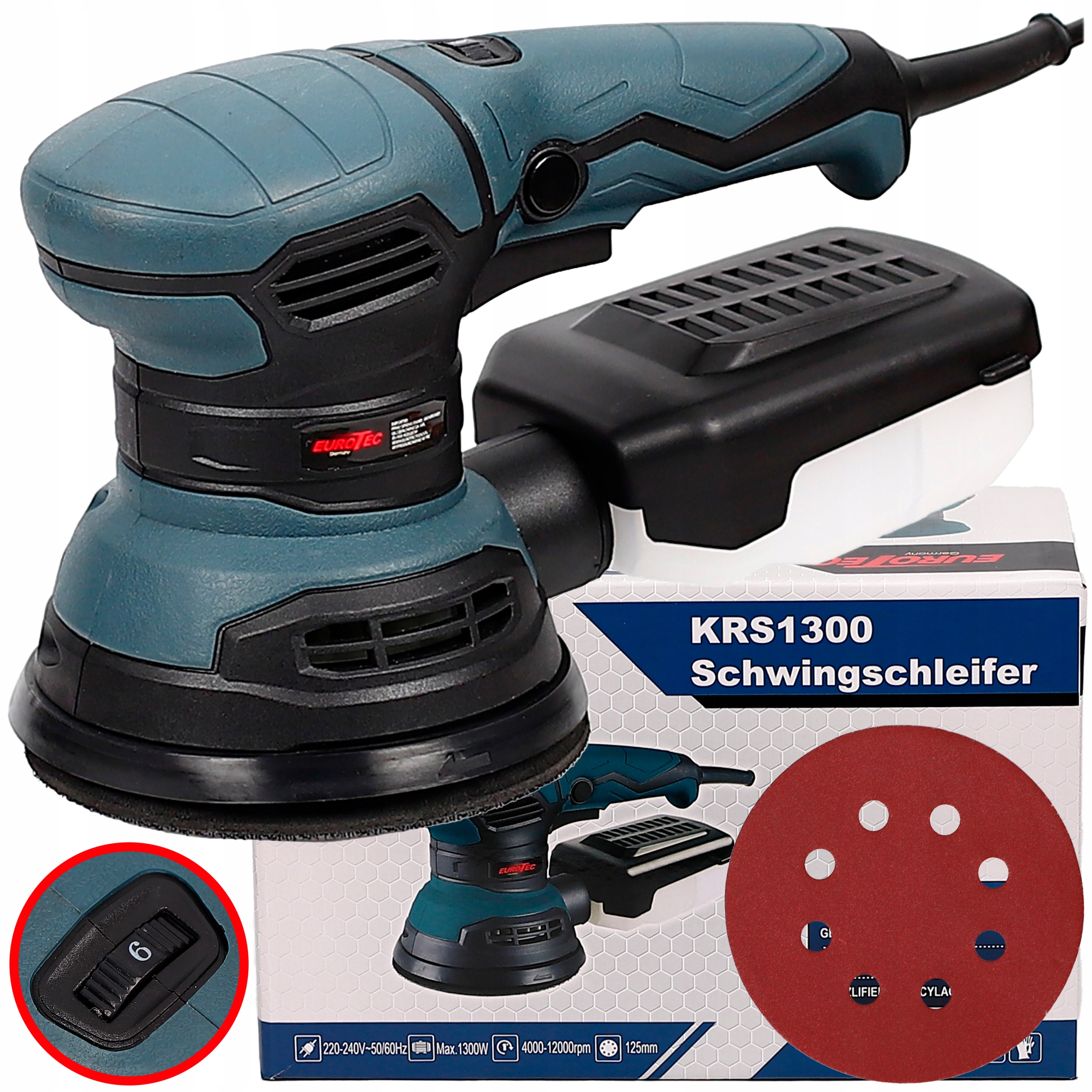 SZLIFIERKA MIMOŚRODOWA OSCYLACYJNA 125mm DO DREWNA